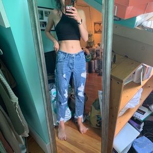 Forever 21 cutoff boyfriend jeans